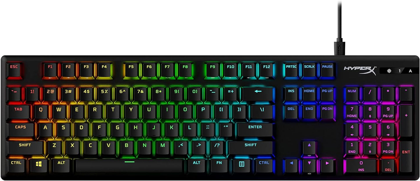 Alloy Origins PBT Gaming Keyboard – RGB Backlit, Clicky Mechanical Switches, Compact Build, Aluminum Body, Customizable with NGENUITY