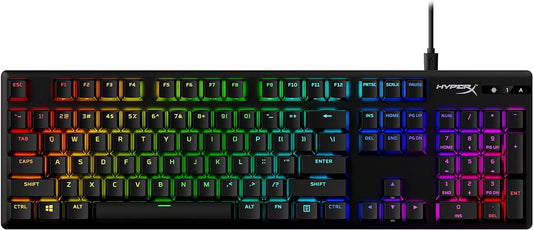 Alloy Origins PBT Gaming Keyboard – RGB Backlit, Clicky Mechanical Switches, Compact Build, Aluminum Body, Customizable with NGENUITY