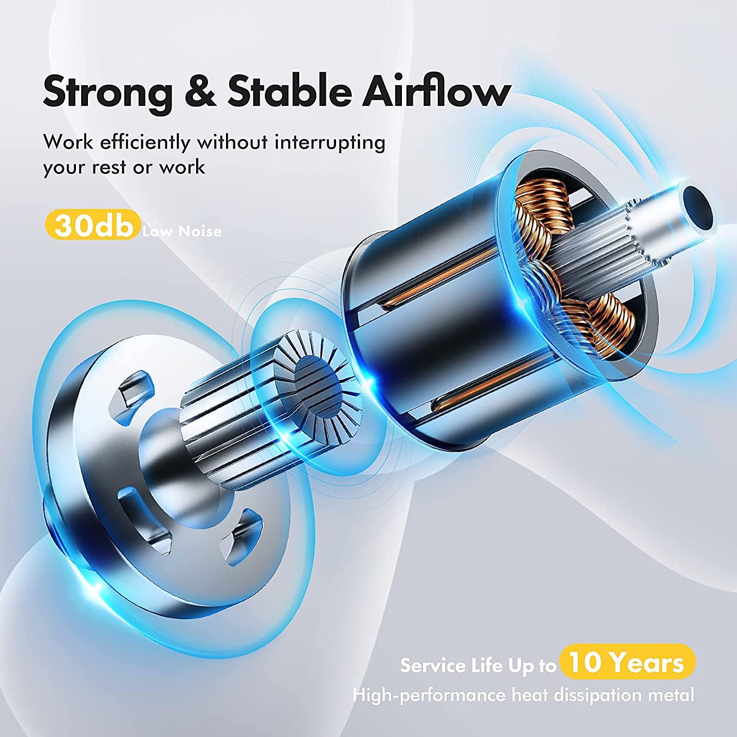 Portable Camping Fan with LED Light – Rechargeable, Quiet & Long-Lasting (36H, 9-Inch)