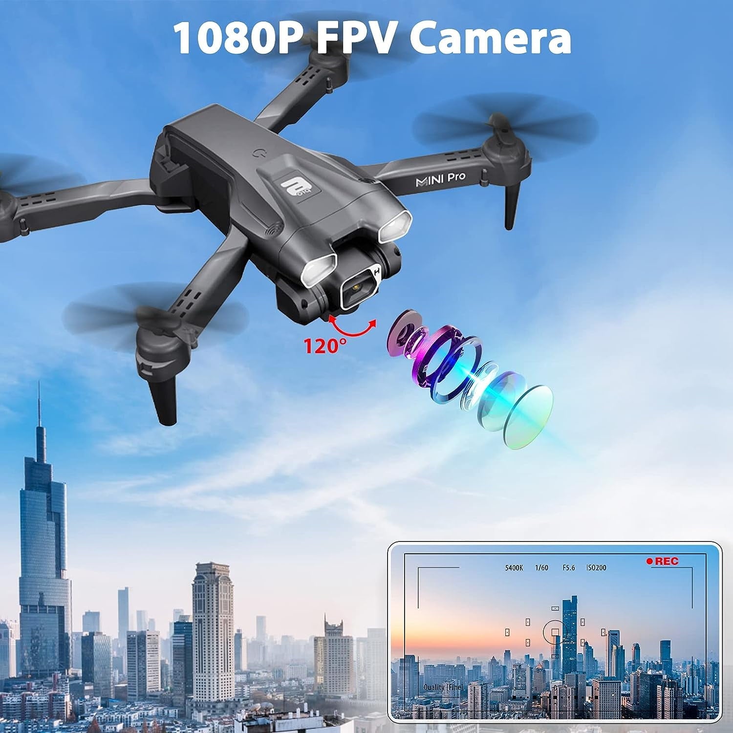Dual 4K HD Mini Drone with Camera – FPV RC Quadcopter for Beginners, Kids & Adults