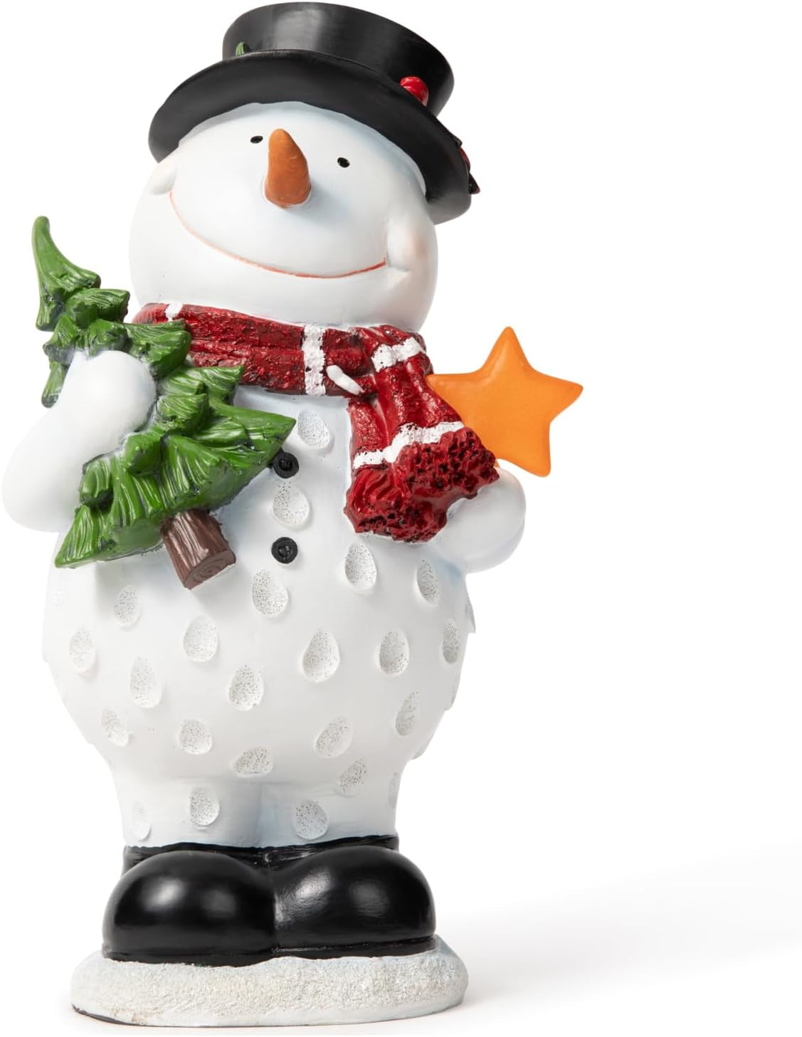 🎄 Christmas Figurines – Light-Up Resin Holiday Decorations with LED & Fiber Optic Accents for Indoor Display