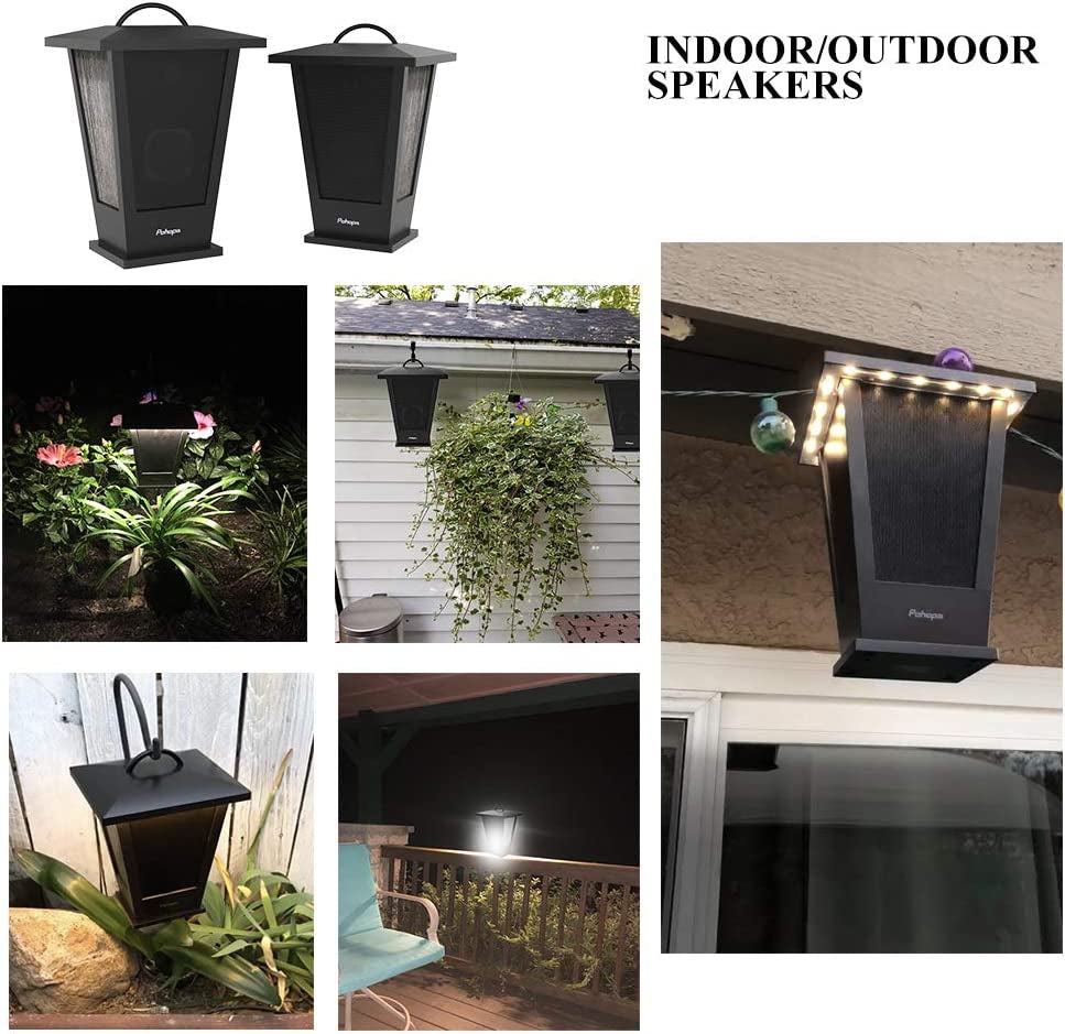Bluetooth Speakers Waterproof, 2 Packs True Wireless Stereo Sound 20W Dual Pairing Lantern Indoor Outdoor Speakers