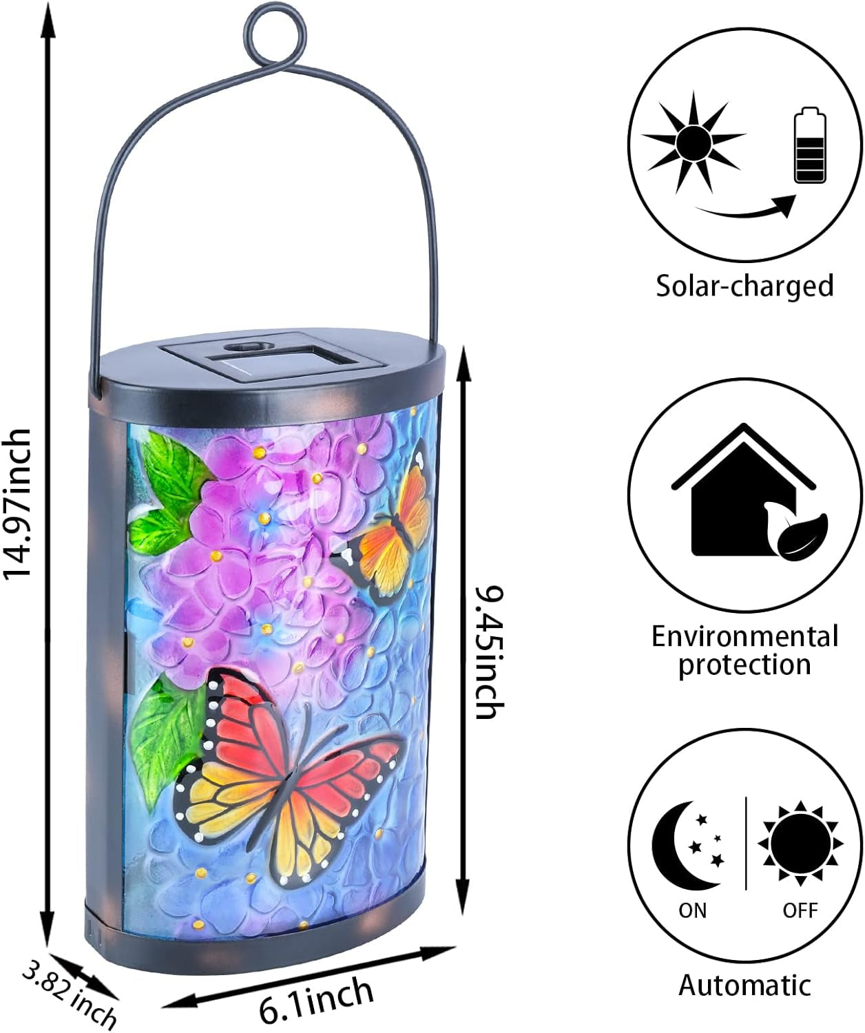 Nature’s Glow Lantern Collection – Waterproof Solar LED Lights with Multiple Designs for Outdoor Charm & Peaceful Spaces