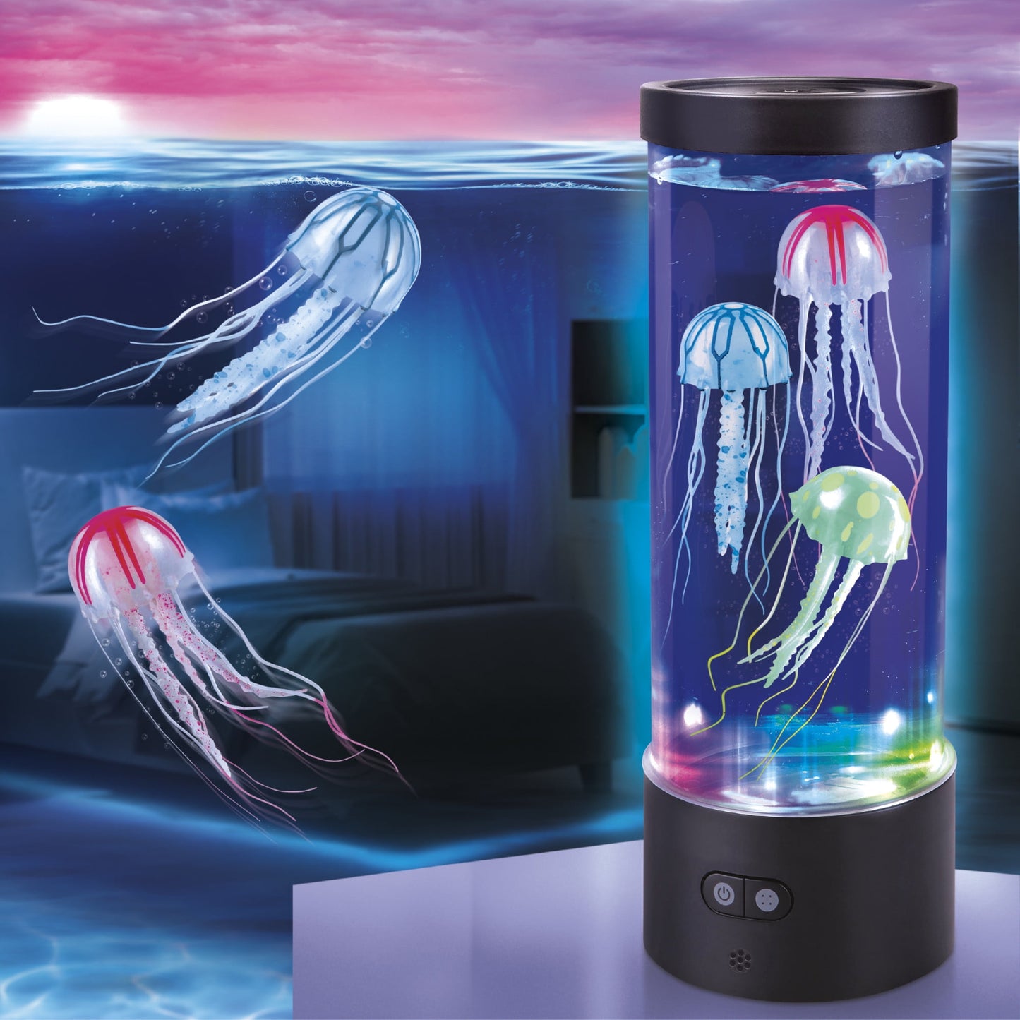 Glow & Flow: 12" Jellyfish Lamp with Color-Morphing Magic for Young Minds