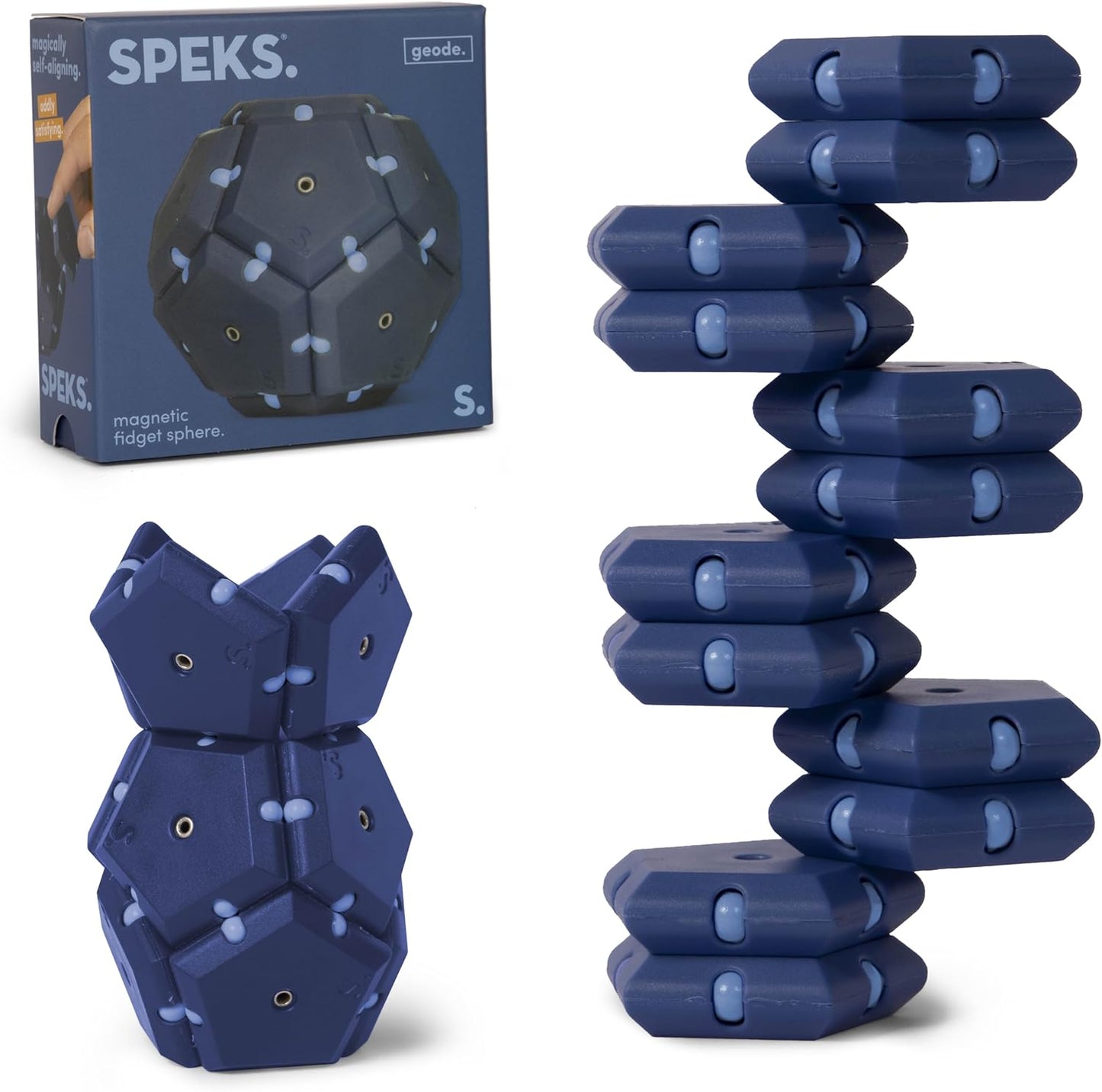 Geode Magnetic Fidget Toy | Sensory Desk Toy for Adults & Teens 14+ | Stress Relief Gift
