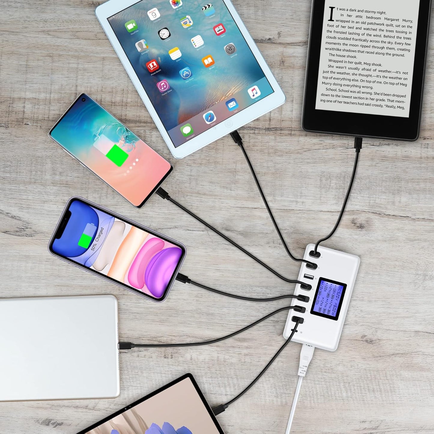USB Charger,  60W 12A 8-Port USB Charging Station Multi Port USB Hub Charger