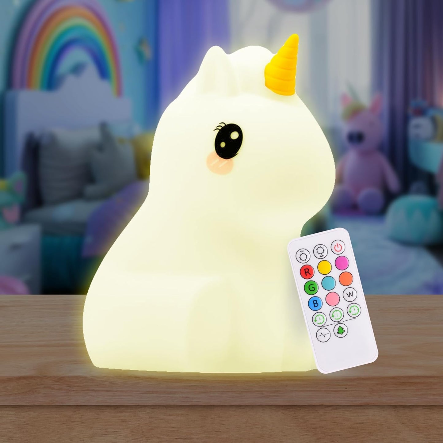 Lumi Pets: Soft Glow Companions – Rechargeable Night Lights in Whimsical Shapes with Remote & Color Options for Little Dreamers