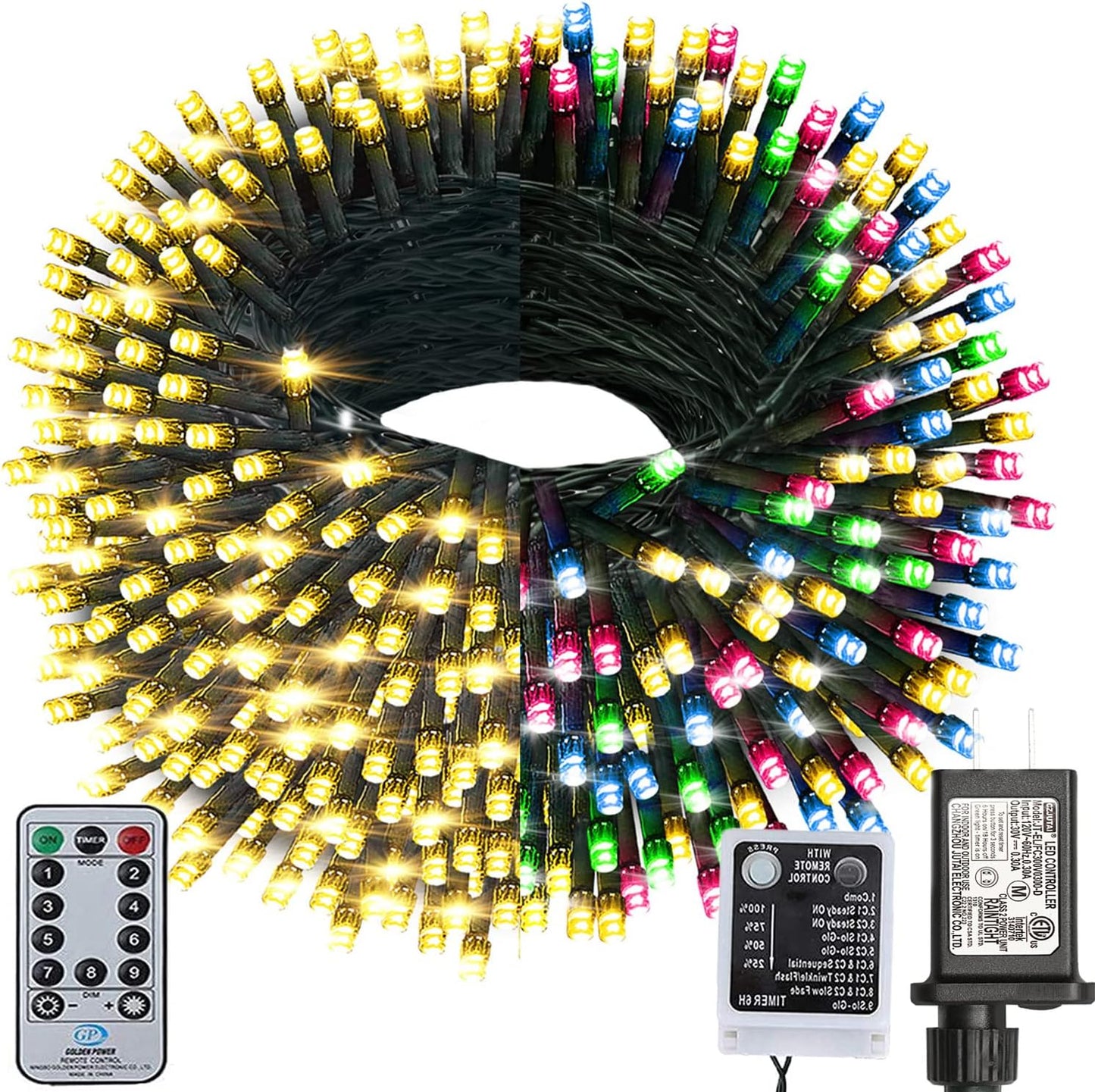 Haili 105Ft Color-Changing Lights – Outdoor LED String Lights with Remote for Patio, Garden, Celebrations & More