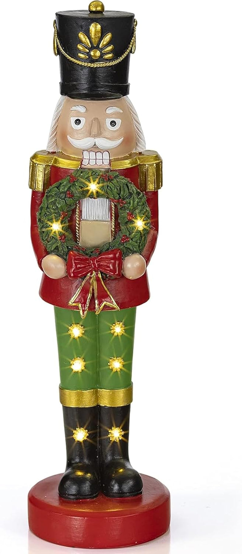 🎄 Christmas Figurines – Light-Up Resin Holiday Decorations with LED & Fiber Optic Accents for Indoor Display