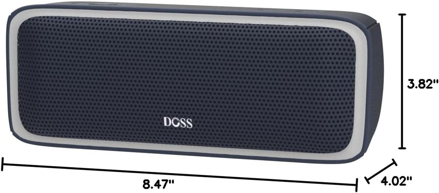 Soundbox Pro Bluetooth Speaker - 20W Stereo Sound, Enhanced Bass, IPX6 Waterproof, TWS Pairing, Multi-Color Lights, 20 Hours Playtime, Portable for Outdoor Use - Blue