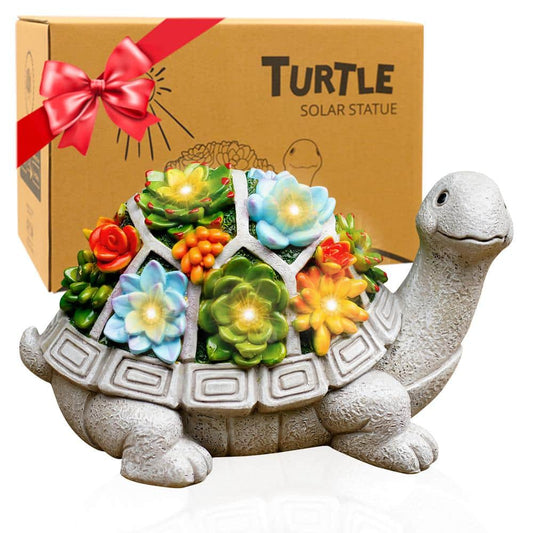 Solar Turtle Statue - Garden Decor Yard Art Ornament Cute Turtle Gifts