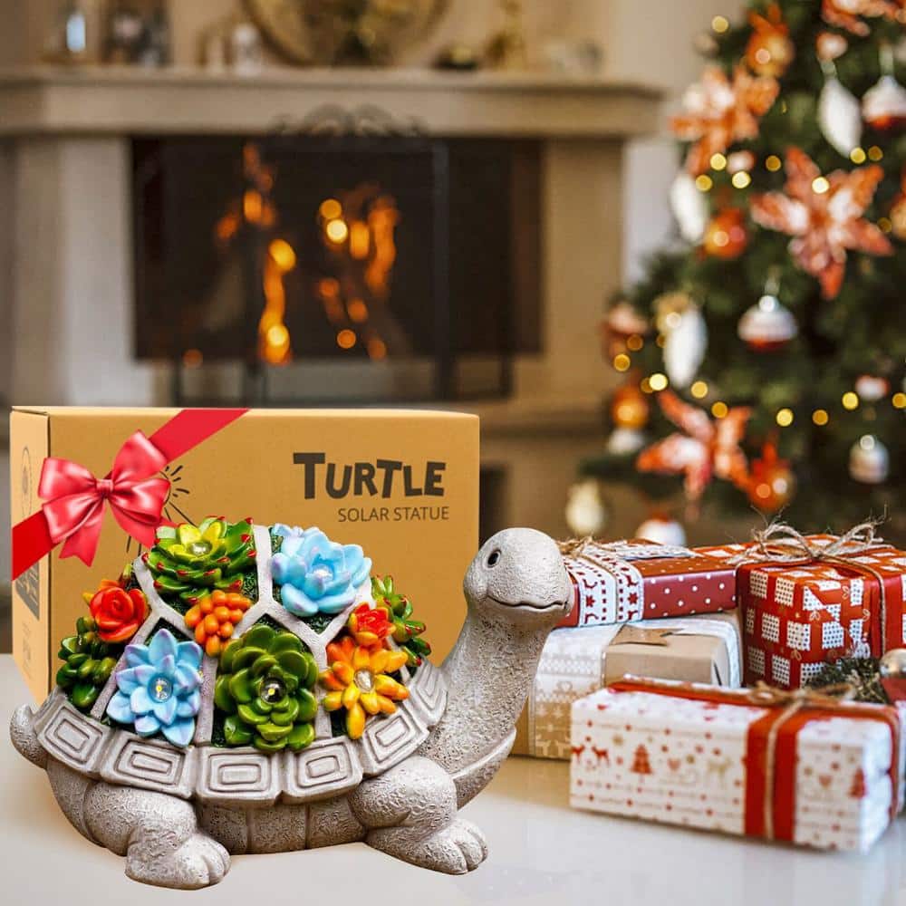 Solar Turtle Statue - Garden Decor Yard Art Ornament Cute Turtle Gifts